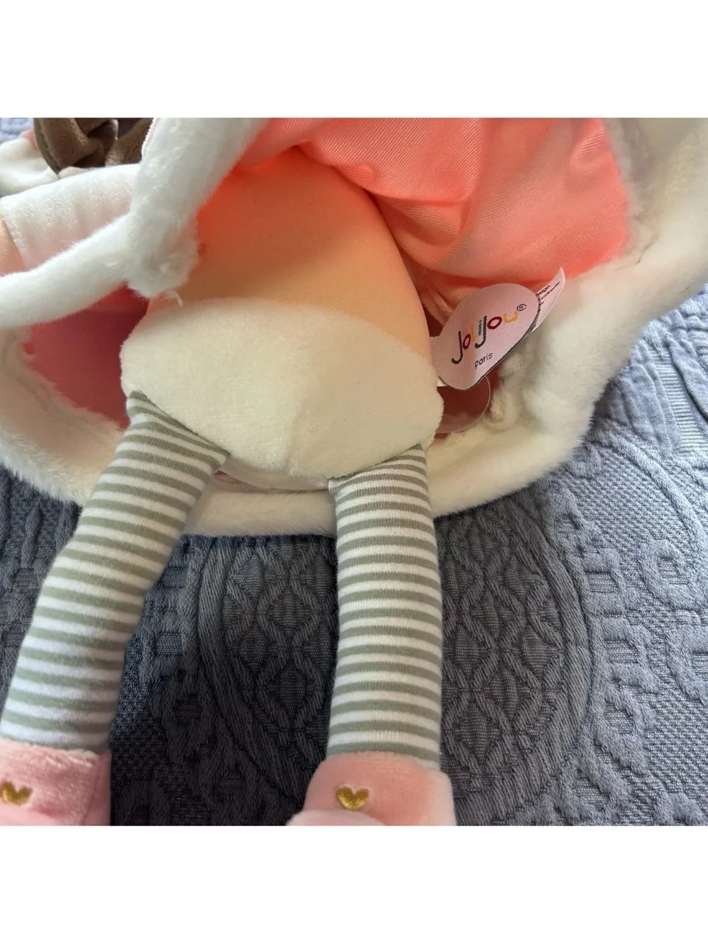 JoLiJou Paris Pink Dress “Elf Pretty Pink” Doll 12” Curly Brunette Plush